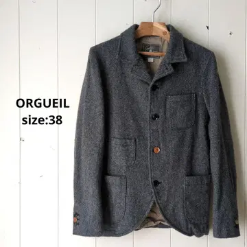 ORGUEIL 오르게이유 색자켓 헤링본 울 38 남성용