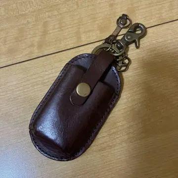 BORSACASA 브라운 가죽 키케이스 BORSACASA