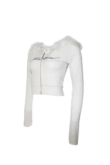 theredthread S callifur zip hoodie white