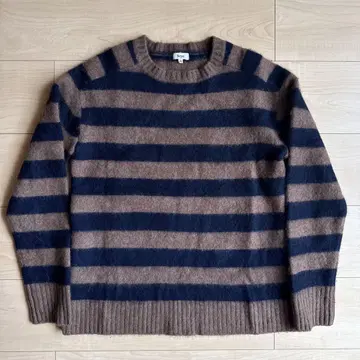 Scye 캐시미어 100% 보더 니트