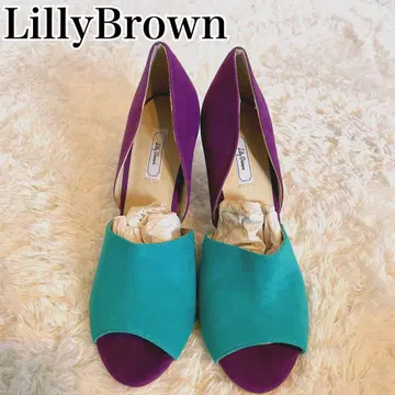 Lilly Brown 터콰이즈 퍼플 하이힐 펌프스