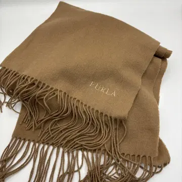 컨디션 최상 현행 FURLA 로고 자수 캐시미어 100% 머플러 스톨