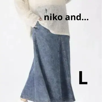 niko and - 데님 패널 스커트 L