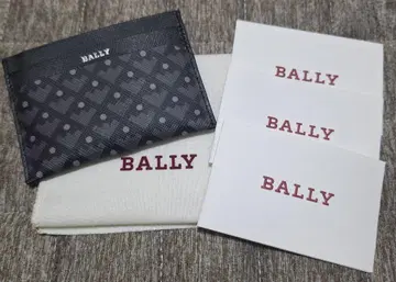 BALLY 카드 케이스 블랙 다크 그레이