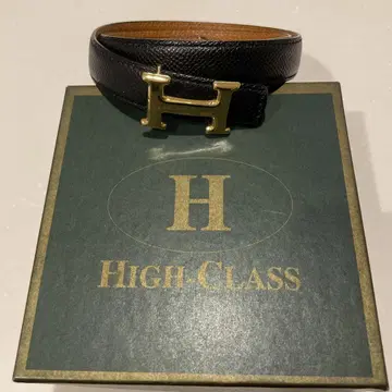H 블랙 가죽 벨트 사이즈 80