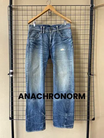 ANACHRONORM 아나크로노므 빈티지 가공 데님 팬츠 청바지
