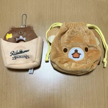 리락쿠마 델리 볼체인 달린 복주머니 도넛 봉제 인형 리락쿠마 복주머니