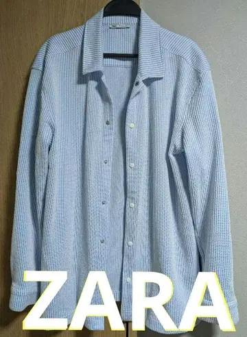 배송비 포함 ZARA/자라 MENS/남성용 스트레치 셔츠 자켓 스트라이프