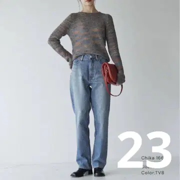 미사용 새상품 YANUK LOUISE 스트레이트 데님 23