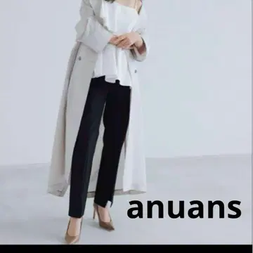 아뉴앙스 슬림 슬릿 팬츠 톨 사이즈 네이비