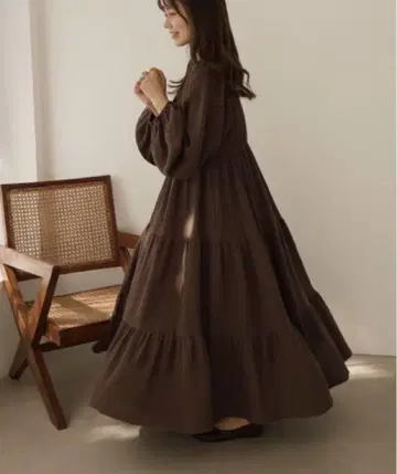 moi tytto 거즈 티어드 A 라인 원피스