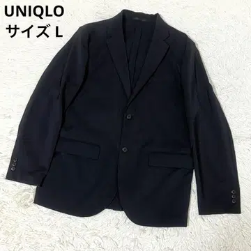 유니클로 감동 자켓 사이즈 L 네이비 세탁 가능 슬림핏 빅사이즈