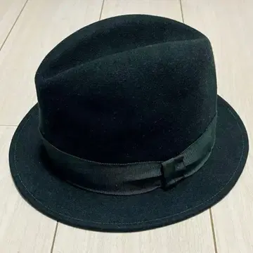 ca4la 중절모 햇 울 짙은 녹색