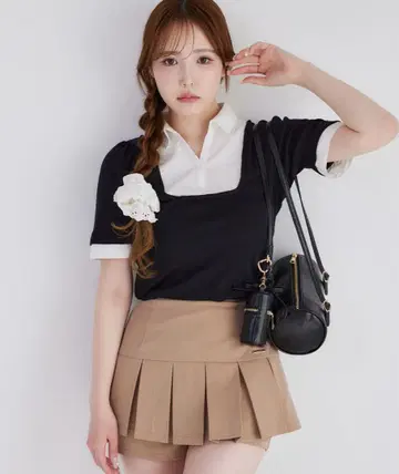 NICE CLAUP 셔츠 도킹 레이어드 상의