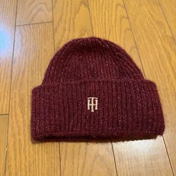 TOMMY HILFIGER 라메 믹스 니트 비니