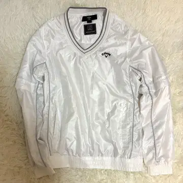 Callaway 나일론 풀오버 화이트 골프 상의