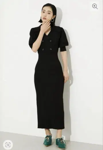 새상품급 rienda 더블 버튼 타이트 Knit OP 원피스