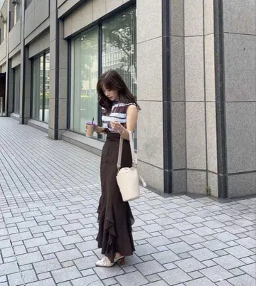 코코딜 cocodeal 머메이드 프릴 스커트