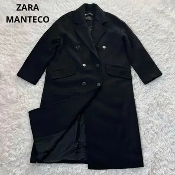 새상품급 ZARA MANTECO 빅 롱 코트 더블 체스터 코트