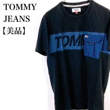 [새상품급] TOMMY JEANS 로고 가슴 포켓 반팔 T셔츠
