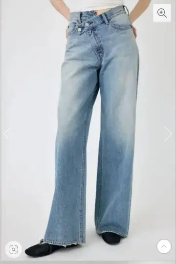 MOUSSY CROSS WAIST WIDE STRAIGHT 사이즈 2