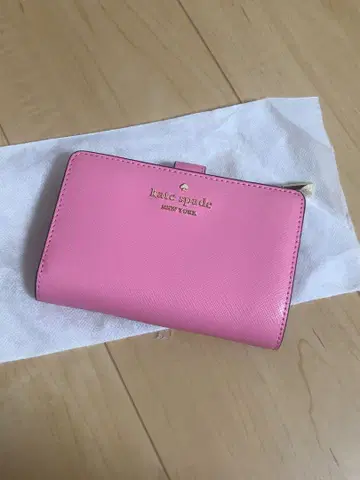 [ 미사용 새상품 ] Kate Spade 핑크 접이식 지갑