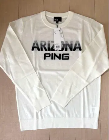 [미사용 새상품] PING 핑 골프 ARIZONA 자카드 니트 화이트