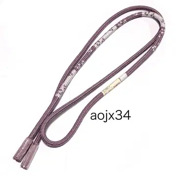 aojx34 새상품 일본제 순수 실크 허리띠 교토 끈 옅은 보라색