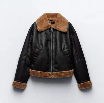 ZARA 더블 페이스 숏 자켓 무스탕 자켓