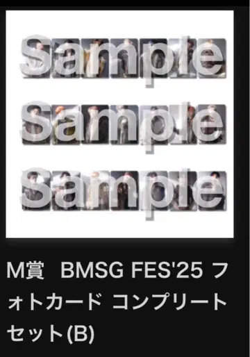 BMSG FES 온라인 복권 M상 컴플리트 세트(B)