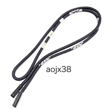 aojx38 새상품 일본제 순수 실크 허리띠 교토 조임 끈 갈색