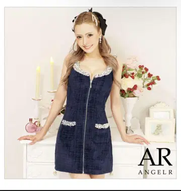 ANGELR 네이비 집업 드레스