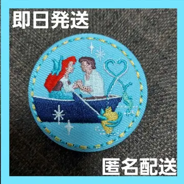 [ 새상품급 ] 디즈니 자수 캔뱃지 아리엘 인어공주 Biscuit