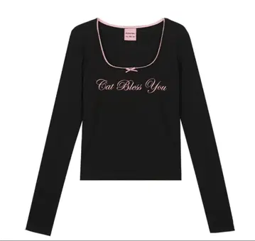 ITZAVIBE CAT BLESS RIBBON LONG SLEEVE