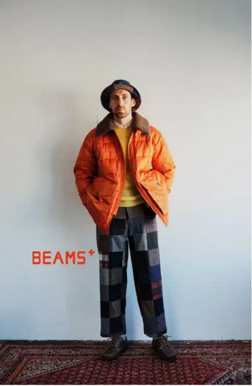 BEAMS PLUS / 패치워크 드로우 스트링스 트라우저