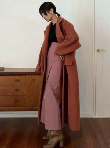 CLANE 슬랜트 슬릿 스트레이트 스커트