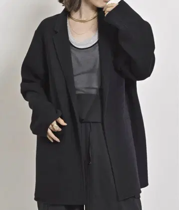 L'Appartement 더블 페이스 재킷 블랙