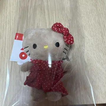로리즈팜 Me% 토이 키링 5 헬로키티 키티 빨간색 도트