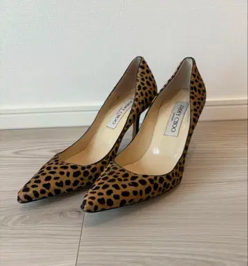 레오파드 무늬 스틸레토 하이힐