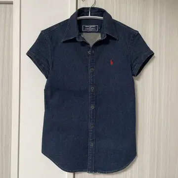 Polo Sport 반팔 데님 셔츠 다크 블루 7호