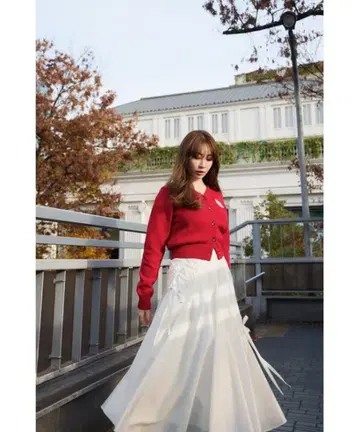 Her lip to Be Mine Gather Ribbon Skirt M