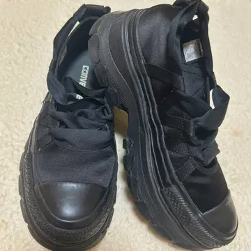 CONVERSE 발레 슈즈 통굽 블랙 22.5