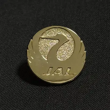 [ 1개 한정 ] JAL 일본항공 츠루마루 핀 배지 골드