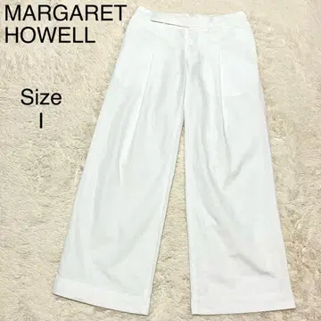 MARGARET HOWELL 턱 와이드 팬츠 코튼 캐주얼 팬츠