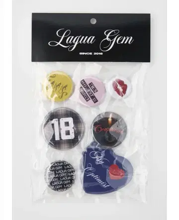 LAGUA GEM CAN BADGE 7 PIECES SET