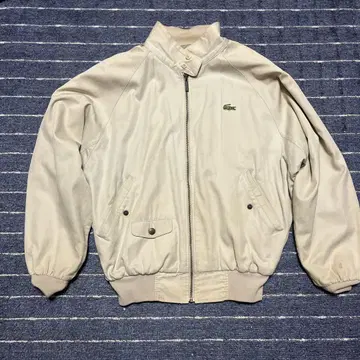 Lacoste 베이지 짧은 기장 점퍼