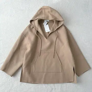 [ 미사용 택 포함 ] 에브르 후드티 후디 울 브라운 풀오버