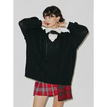 jouetie 플리츠 아지메 미니 스커트 체크 무늬 빨간색