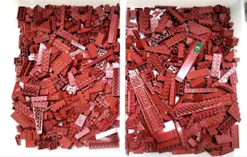LEGO 1kg 진한 빨간색 다크 레드 와인 블록 대량 세트