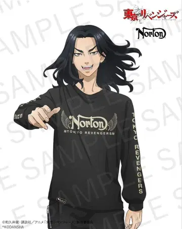 Norton 도쿄 리벤저스 콜라보 롱T셔츠 L 블랙
